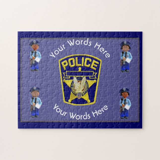 Custom Police Officer Jigsaw Puzzle (Horizontal)