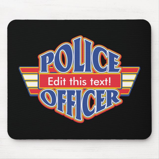 Custom Police Officer Mouse Pad (Front)