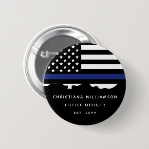Custom Police Officer Police Academy Graduation  2 Inch Round Button