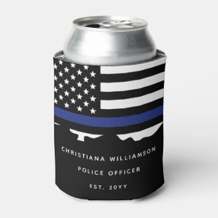 Custom Police Officer Police Academy Graduation  Can Cooler