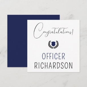 Custom Police Officer Police Academy Graduation Card