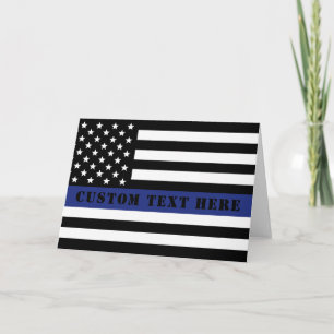 Custom Police Officer Thin Blue Line Police Dept. Card