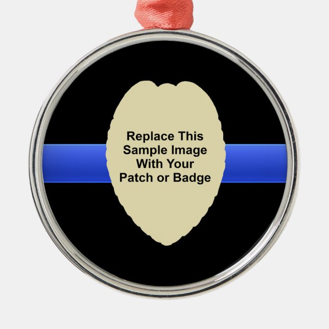 Custom Police Patch or Badge Metal Ornament (Front)