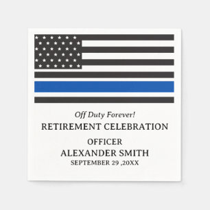 Custom Police Retirement Party Napkin