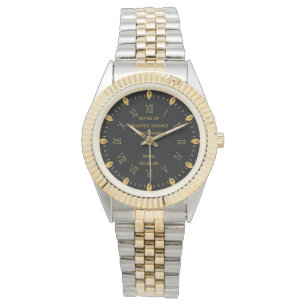 Custom Police Retirement Watch Gold Roman Numerals