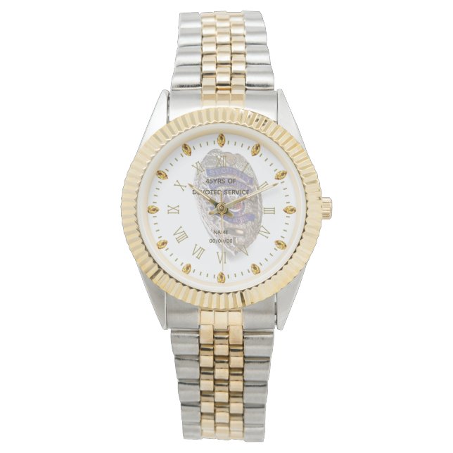 Custom Police Retirement Watch Security Officer (Front)