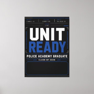 Custom Police Unit Ready 2026 Name Design Canvas Print