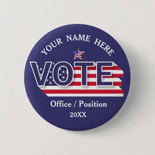 Custom Political Campaign  2 Inch Round Button (Front)