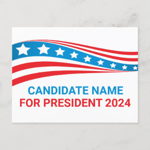 Custom Political Campaign American Flag Template Postcard