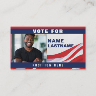 Custom Political Campaign Template Business Card