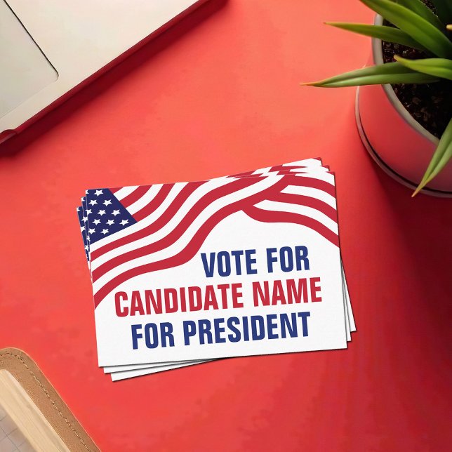 Custom Political Candidate 2024 Election Campaign  Business Card (Creator Uploaded)