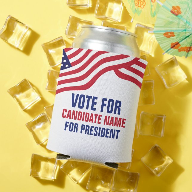 Custom Political Candidate 2024 Election Campaign  Can Cooler (In Situ Summer)