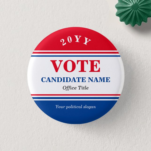 Custom Political Election Campaign Button (Creator Uploaded)