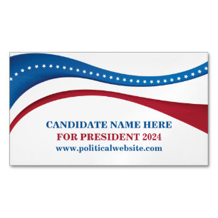 Custom Political Election Candidate 2024 Magnetic Business Card
