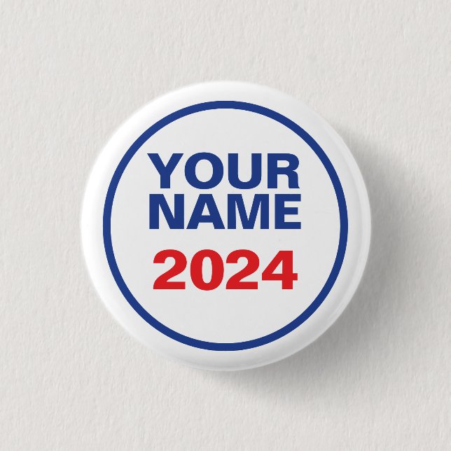 Custom Political Logo (Biden Design) 1 Inch Round Button (Front)