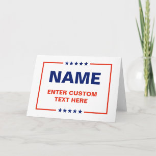 Custom Political Logo (Trump Design) Card