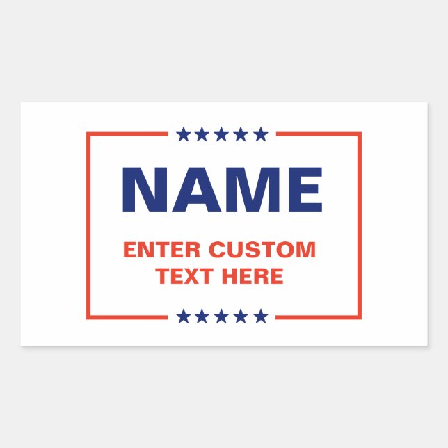 Custom Political Logo (Trump Design) Sticker (Front)