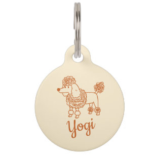 Custom Poodle Dog ID Tag – Personalized Pet Name