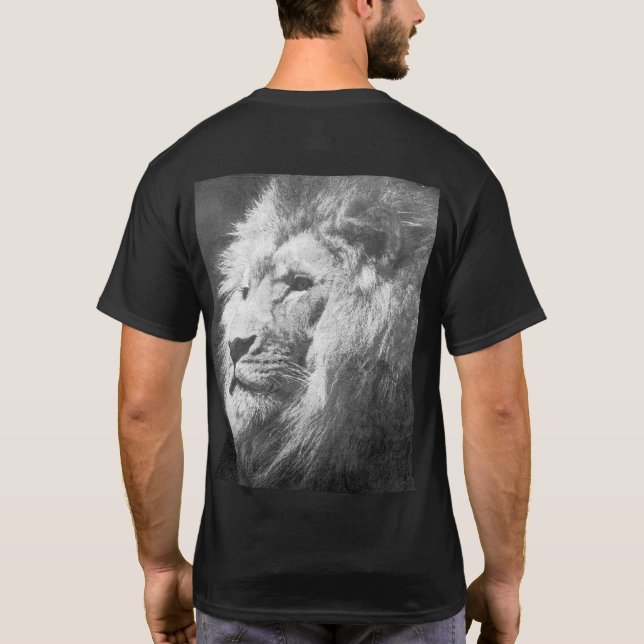 Custom Pop Art Lion Head Modern Template Mens T-Shirt (Back)