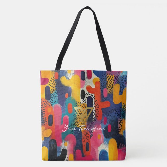 Custom : Pop Art Panache Personalized Tote Bag (Front)