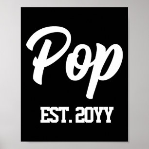 Custom Pop Est Year Personalized Gift New Grandpa  Poster