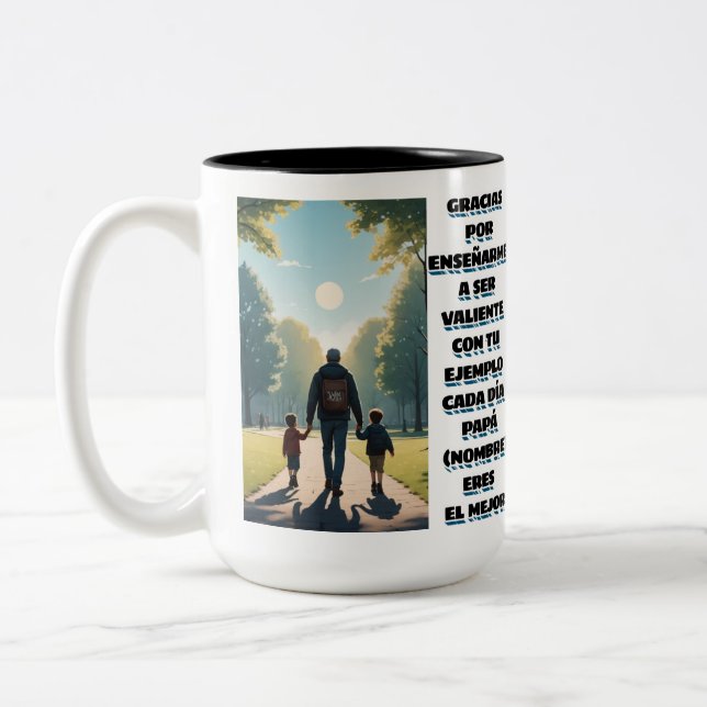CUSTOM POPE GIFT (NAME) Two-Tone COFFEE MUG (Left)