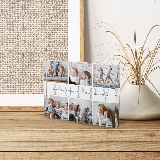 Custom Poppy Grandchildren Photo Block (Creator Uploaded)