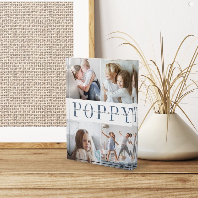 Custom Poppy Grandchildren Photo Block (Creator Uploaded)