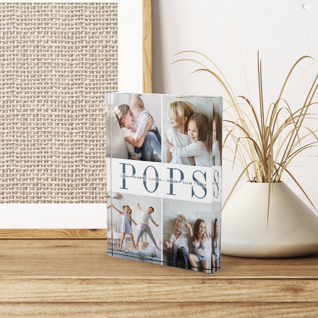 Custom Pops Grandchildren Photo Block (Creator Uploaded)