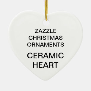 Custom Porcelain Heart Christmas Tree Ornament