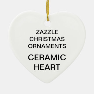 Custom Porcelain Heart Christmas Tree Ornament