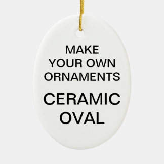 Custom Porcelain Oval Christmas Tree Ornament