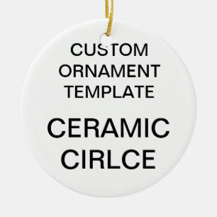 Custom Porcelain Round Christmas Tree Ornament