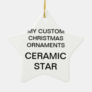 Custom Porcelain Star Christmas Tree Ornament