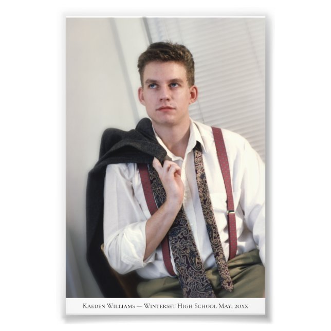 Custom Portrait Caption 1 Photo Enlargement (Front)