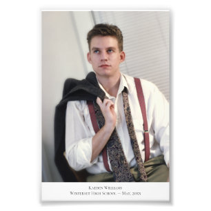 Custom Portrait Caption 2 Photo Enlargement