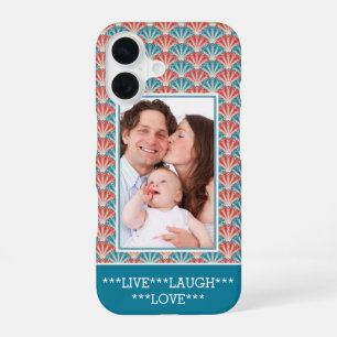 Custom Portrait Photo with Decorative Pattern  iPhone 16 Case