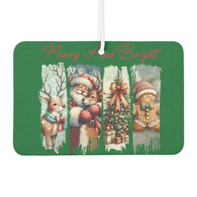 Custom Portrait Rectangle Air Freshener, Pine Freshener (Front)