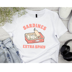 Custom Portugal Lover Sardines Light Pink Text T-Shirt