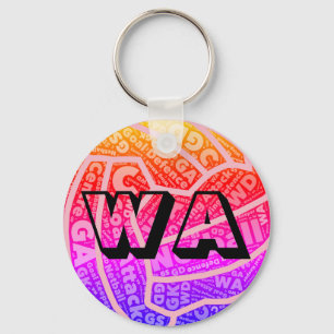 Custom Positions Ball Design Netball Keyring