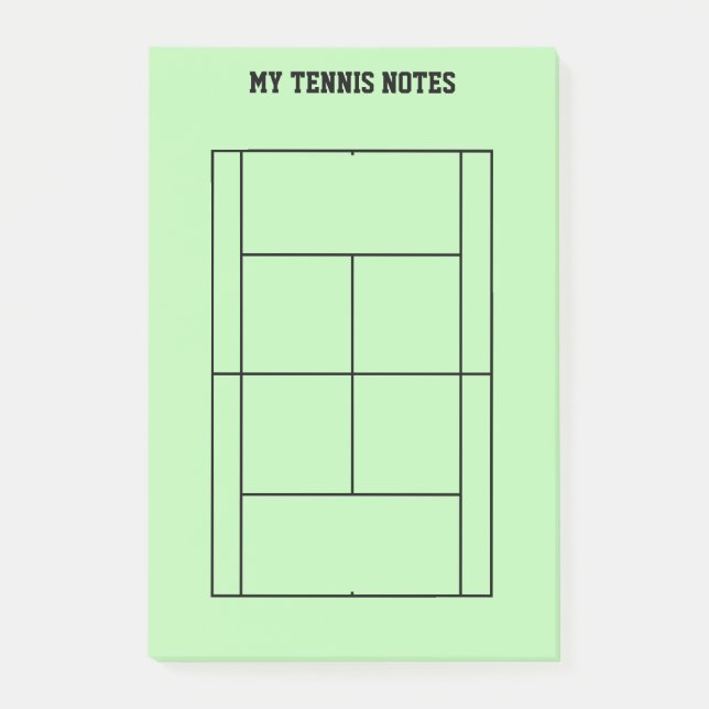 Custom Post-it® notes for tennis player and coach (Front)