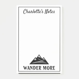 Custom Post-it® notes with mountain peaks logo
