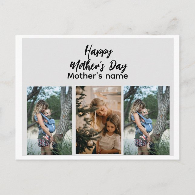 Custom Postcard Happy Mother's Day Photo Collage (Front)