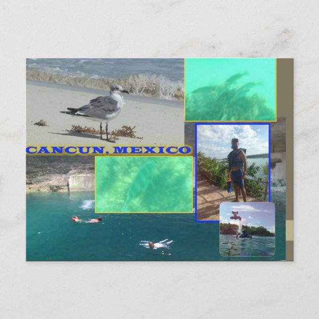 CUSTOM POSTCARDS- CANCUN COLLAGE 10 POSTCARD (Front)