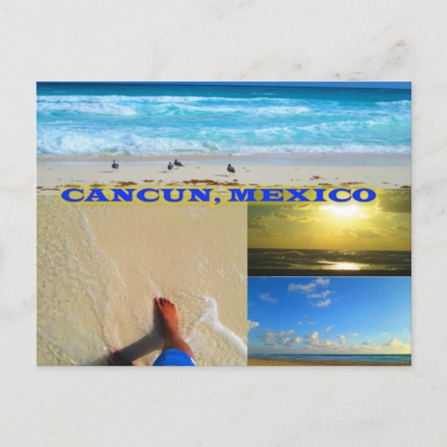 CUSTOM POSTCARDS- CANCUN COLLAGE 8 POSTCARD (Front)