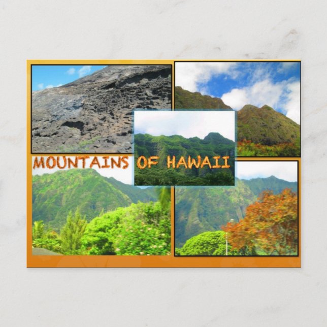 CUSTOM POSTCARDS- HAWAII COLLAGE# 21 POSTCARD (Front)