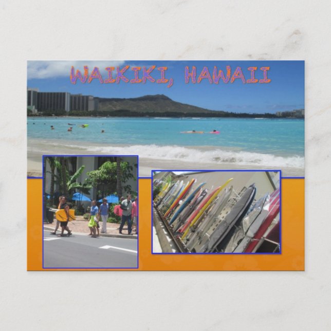 CUSTOM POSTCARDS- HAWAII COLLAGE# 7 POSTCARD (Front)