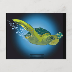 CUSTOM POSTCARDS- SEA TURTLE POSTCARD