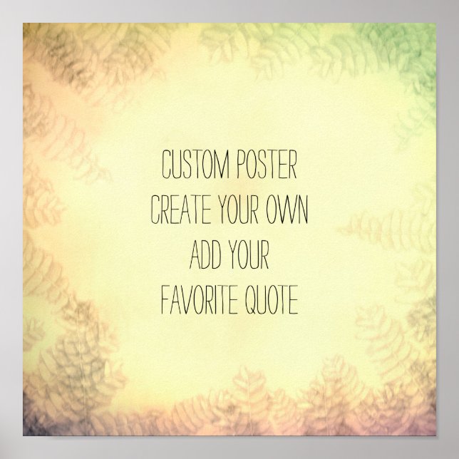 custom poster add a quote nature art (Front)