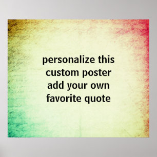 custom poster add your own quote typography